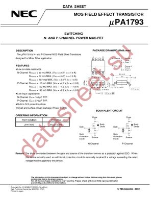 UPA1793G-E1-A datasheet  